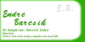 endre barcsik business card